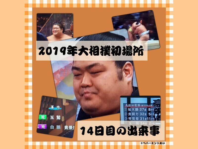2019年大相撲初場所14日目の出来事アイキャッチ